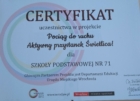 Pociąg do ruchu - certyfikat