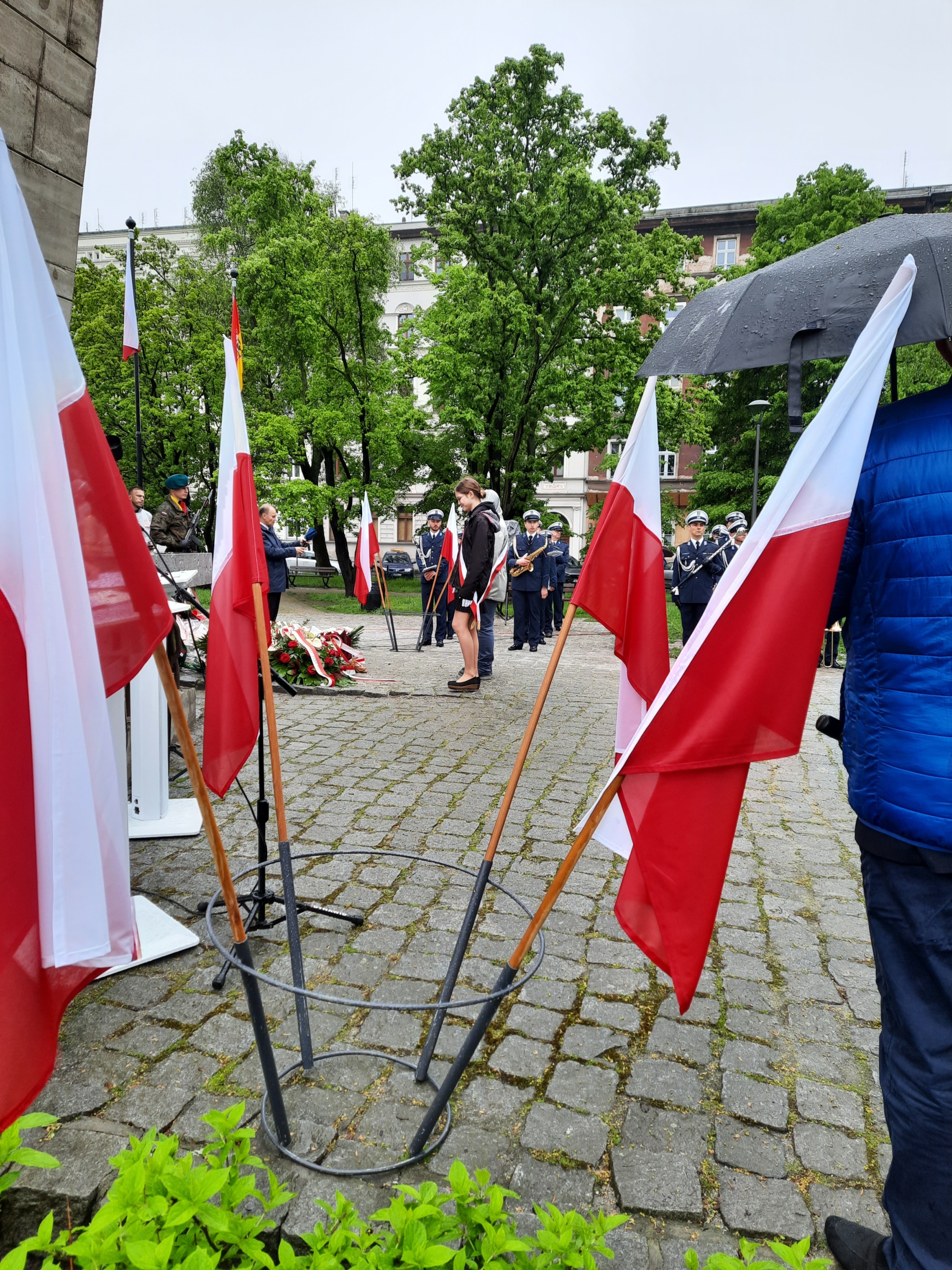Poczet sztandarowy na uroczystościach
