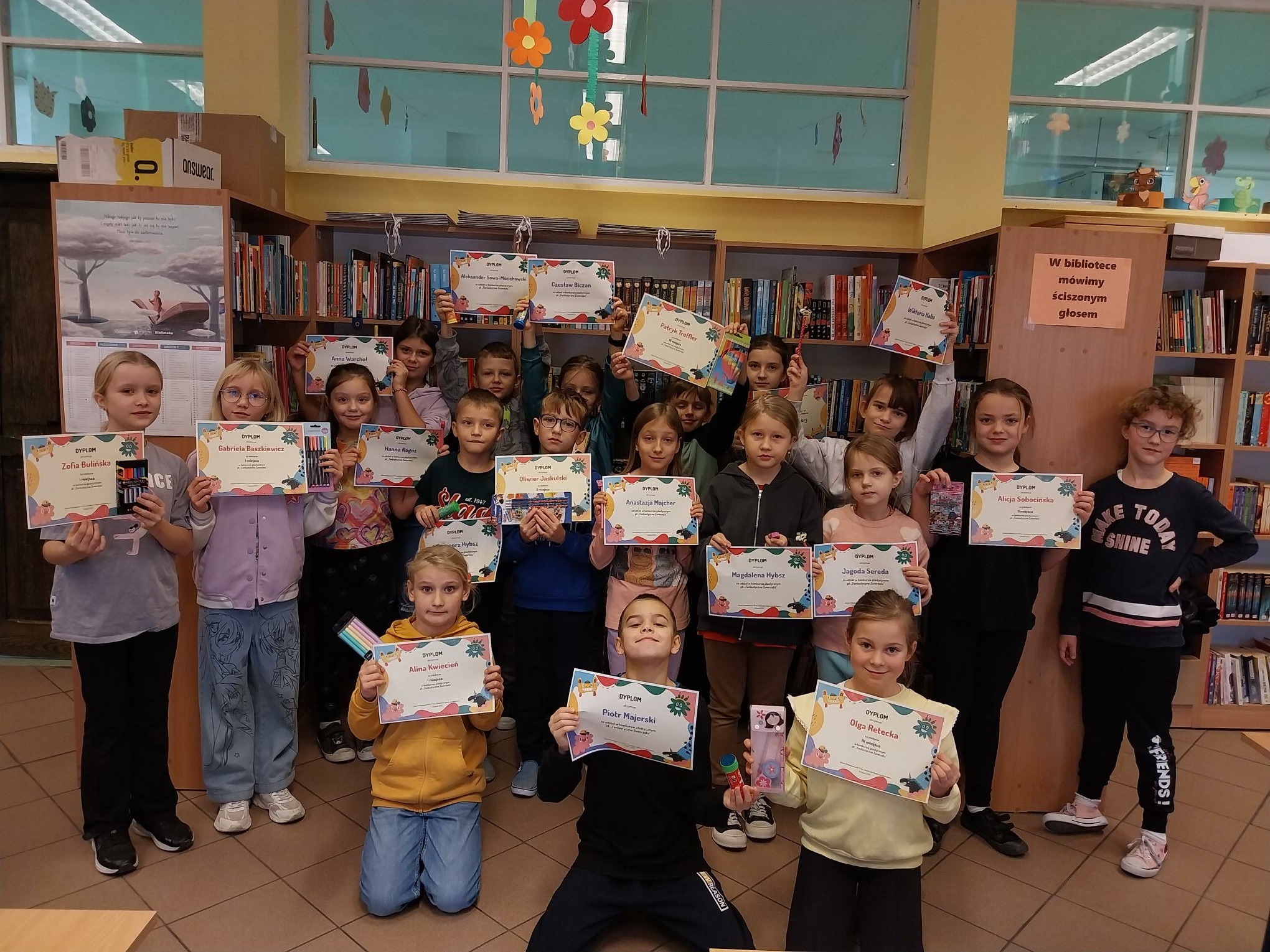 Wyniki uczniowskiego konkursu plastycznego „Fantastyczne zwierzęta” dla uczniów klas 1-4