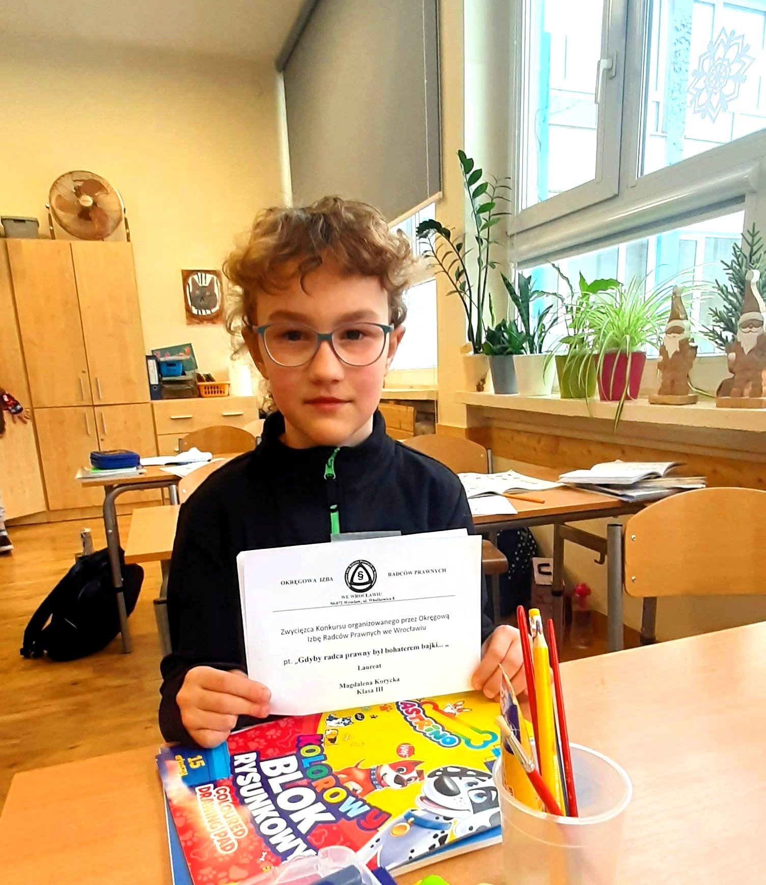 Magdalena Korycka z kl. 3b laureatką konkursu plastycznego