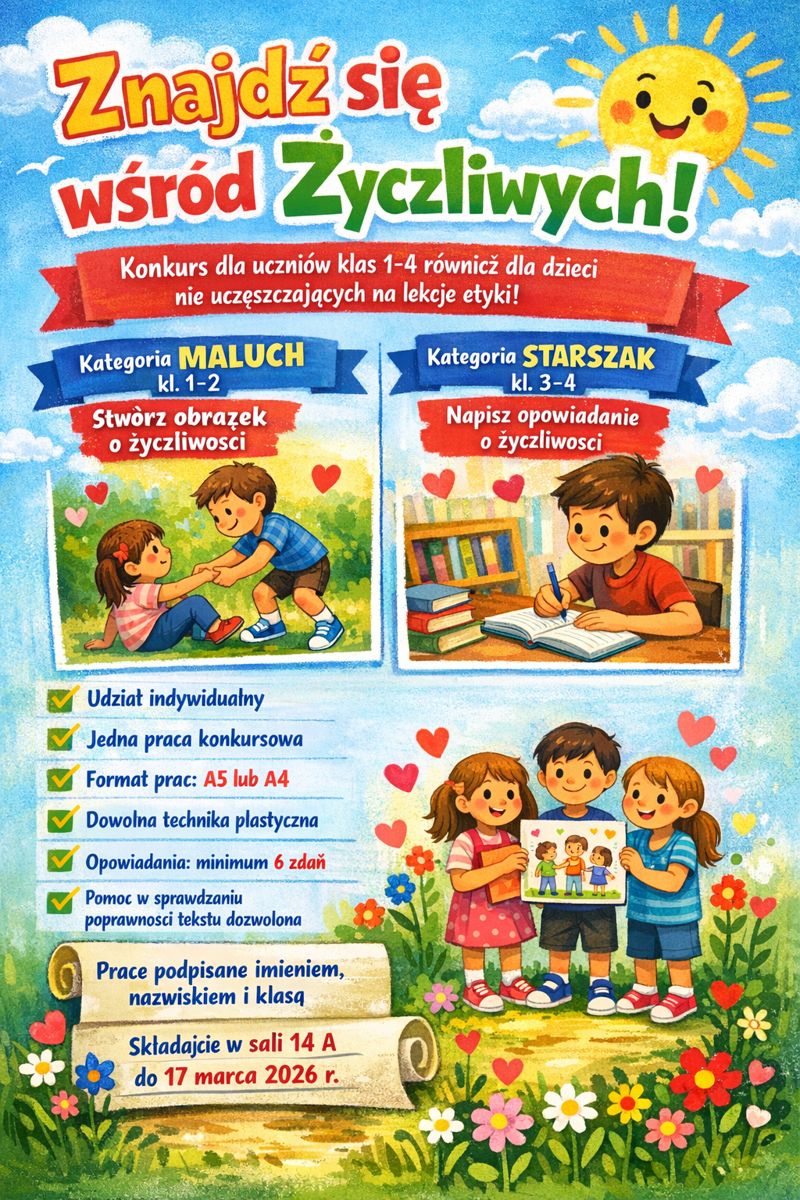 Konkurs przedmiotowy z etyki “Znajdź się wśród życzliwych”