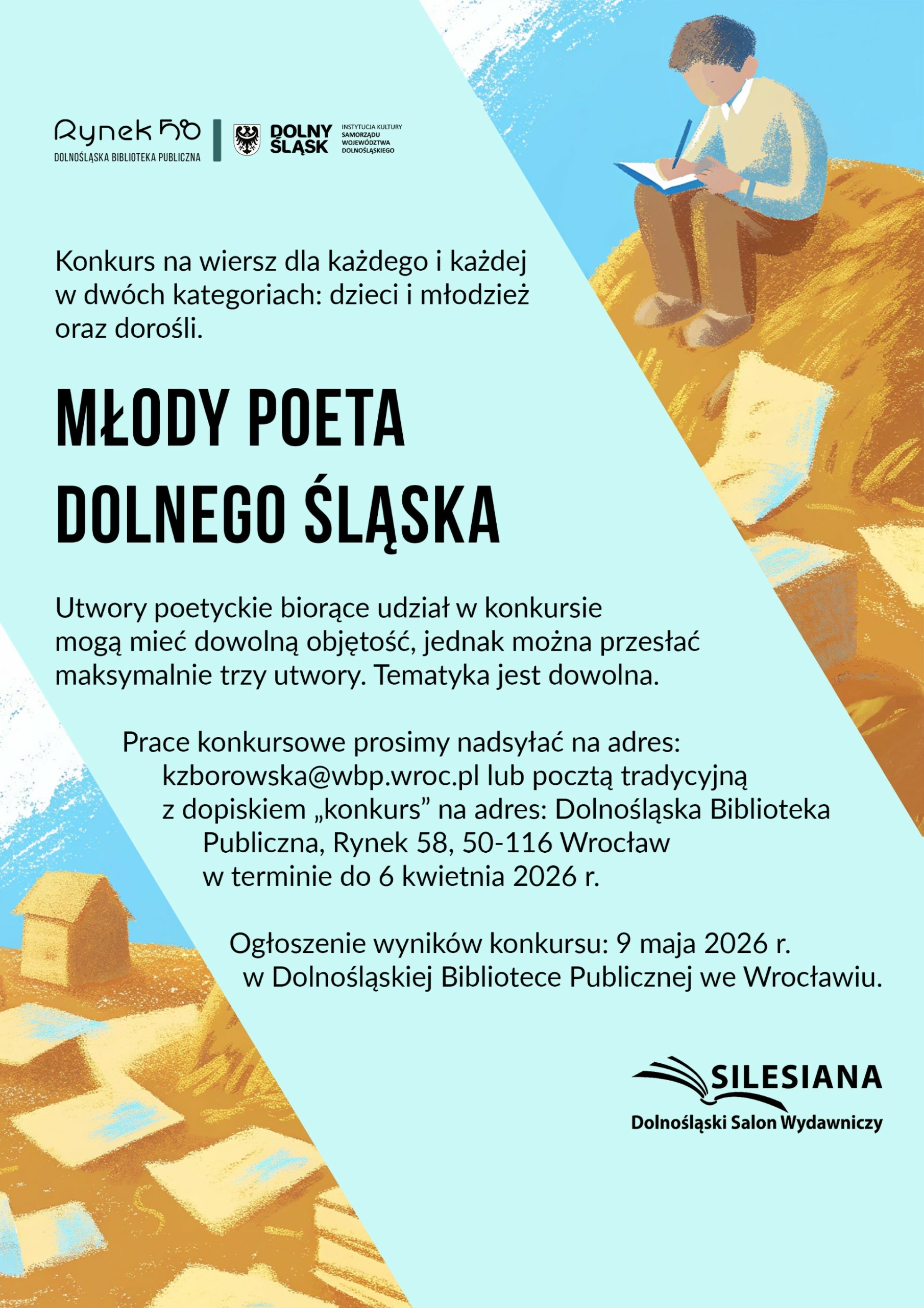 Zaproszenie do udziału w konkursie poetyckim „Młody Poeta Dolnego Śląska”